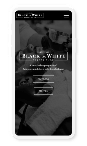 Black On White Website Mobile