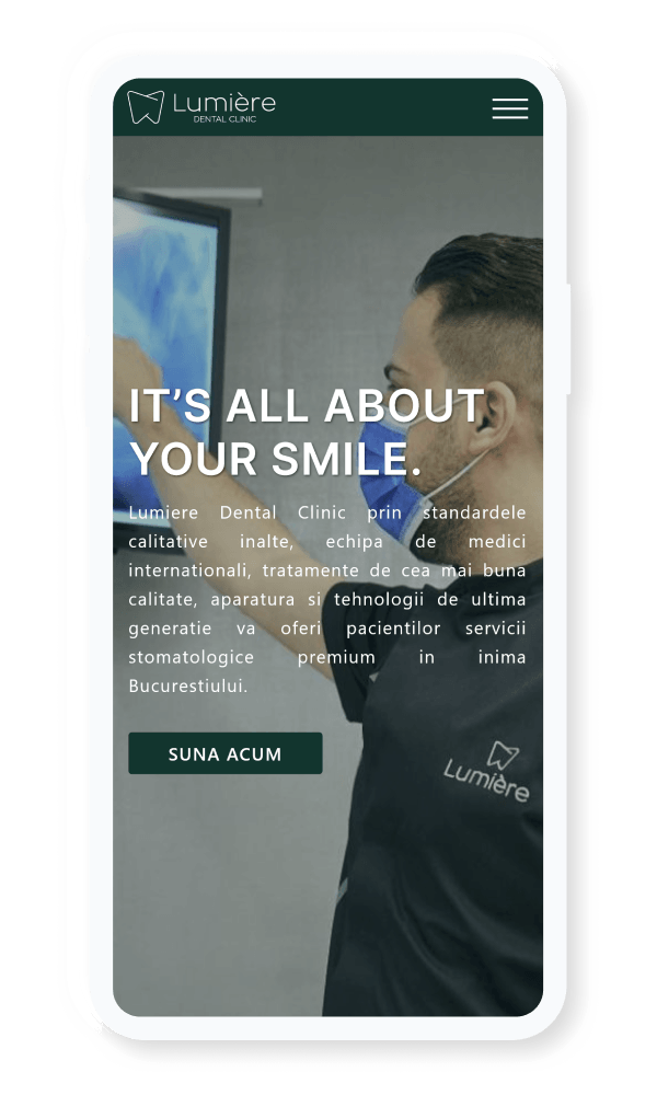 Lumiere Dental Website Mobile